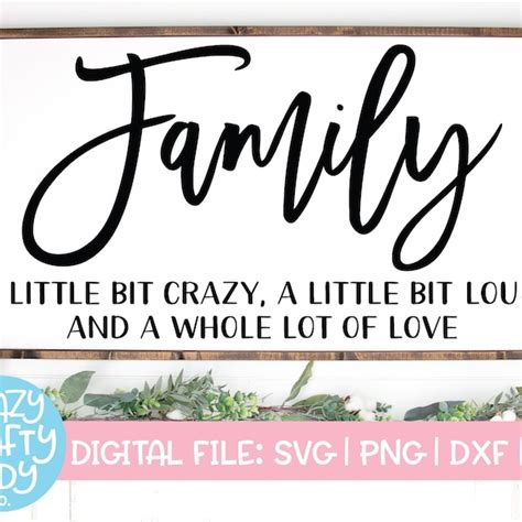 Download Family. a Little Bit Crazy SVG Cut... Silhouette DXF Files