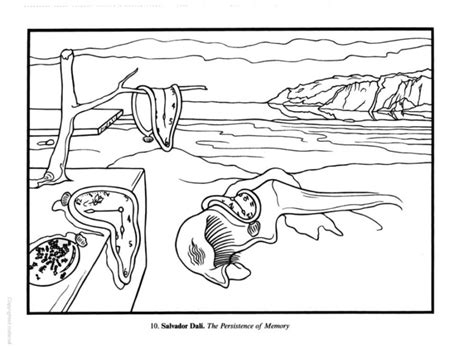 Famous Art Coloring Pages