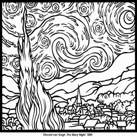 Famous Paintings Coloring Pages
