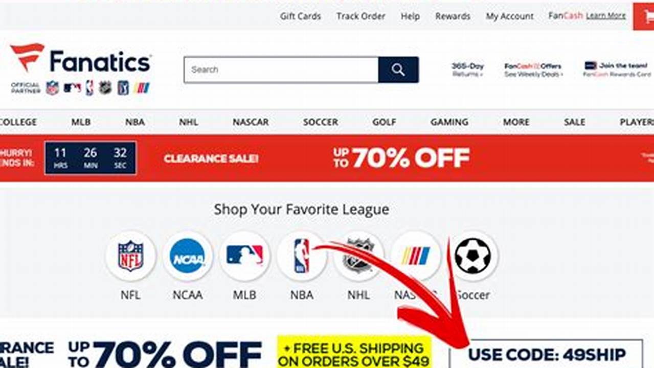 Fanatics Coupon Code July 2024