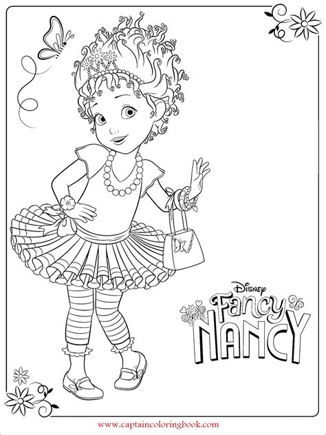 Fancy Nancy Coloring Pages Disney