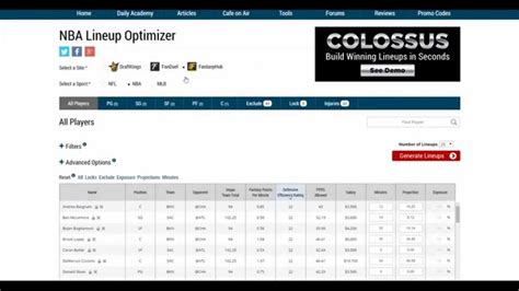 Maximize Your NBA Fantasy Wins with Fanduel's Cutting-Edge Lineup Optimizer