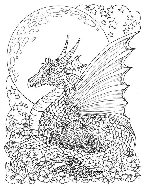 Fantasy Dragon Coloring Pages