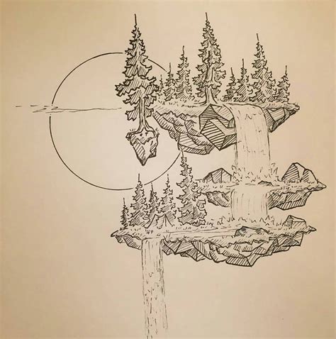 Fantasy Landscape Drawing