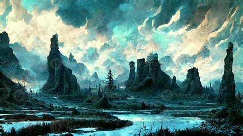 Fantasy Landscape Illustration