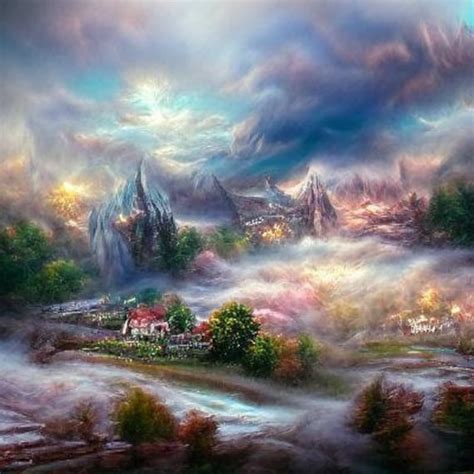 Fantasy Landscape Oil Painting