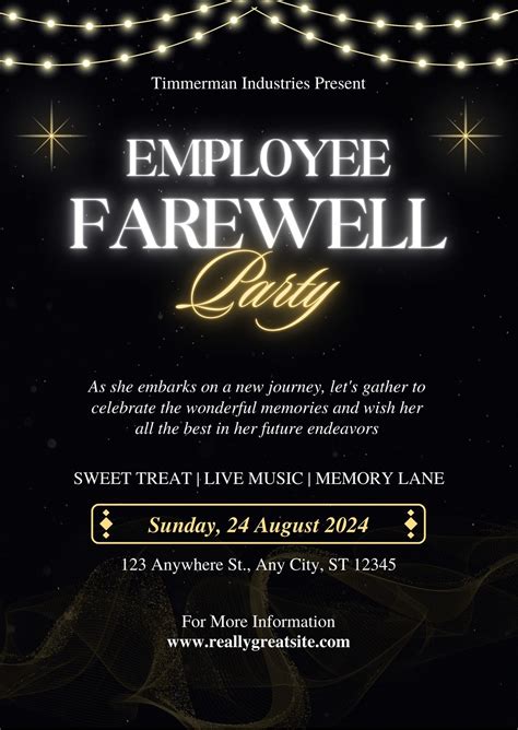 Classic Farewell Party Invitation Design Template in Word, PSD, Publisher