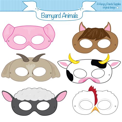 Child Size Farm Animal Masks