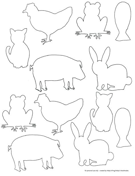 Farm Animal Templates Printable