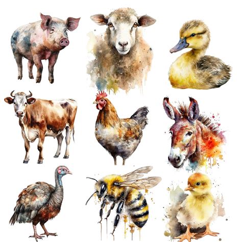 Download Farm Animals Bundle Commercial Use Free PSD Mockups
