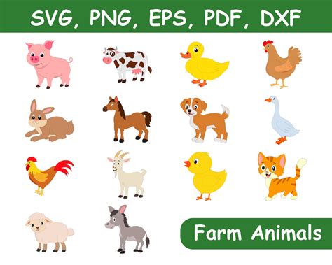 Download Farm Animals Bundle Easy Edite