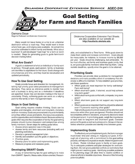 Farm Business Goals Examples