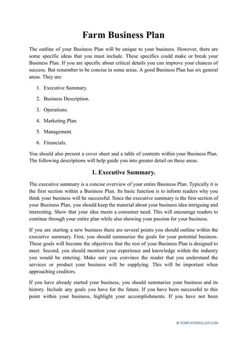 Farm Business Plan
