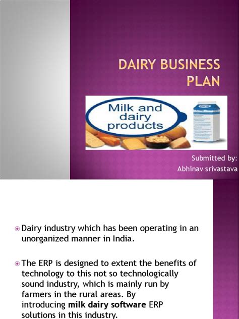 Farm Fresh Milk Business Plan Pdf