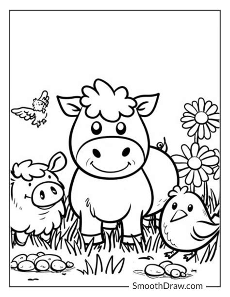 Farm Pony Baby Animals Coloring Pages Printable Coloring Pages For Kids