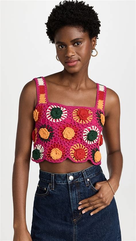 Farm Rio Crochet Top