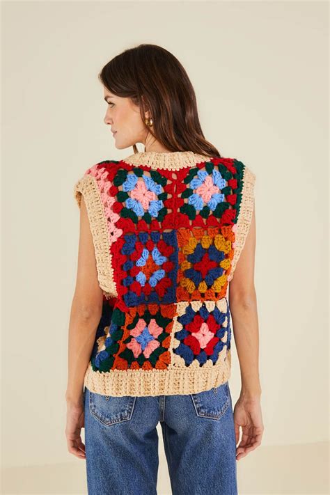 Farm Rio Crochet Vest