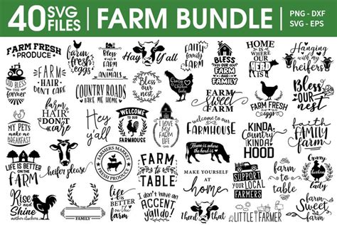 Farm quotes bundle svg