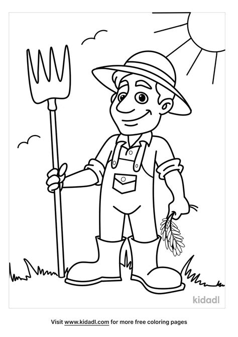 Farmer Coloring Page