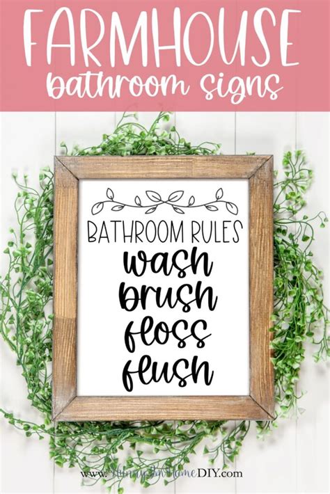 Farmhouse Bathroom Sign