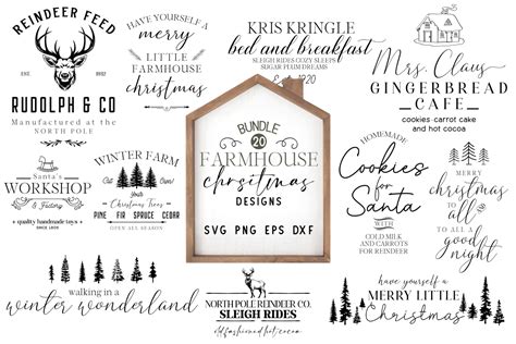Download Farmhouse Christmas Bundle Files For Crafts