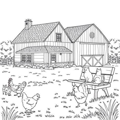 Farmhouse Coloring Pages