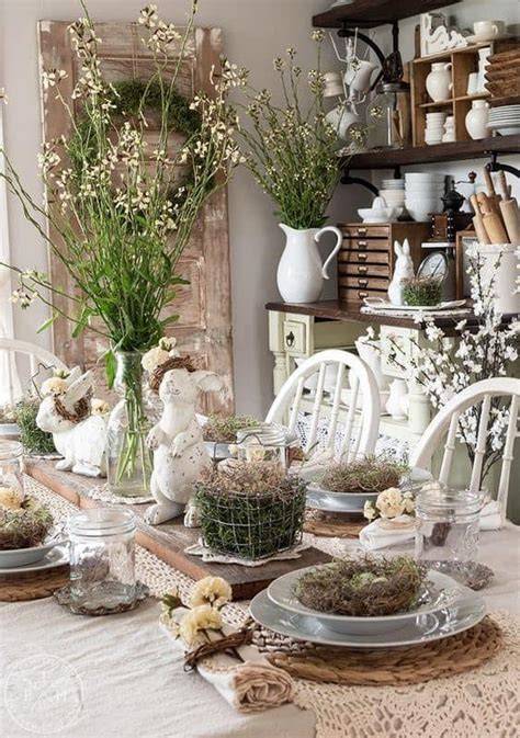 Farmhouse Easter Table Decor