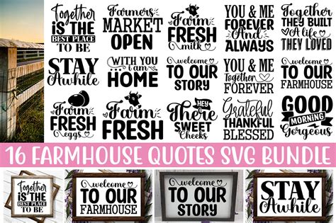 Captivating Farmhouse Charm: Discover the Ultimate Collection of Inspirational Farmhouse Quotes SVG Designs!