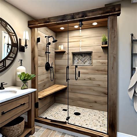Farmhouse Rustic Tile Shower