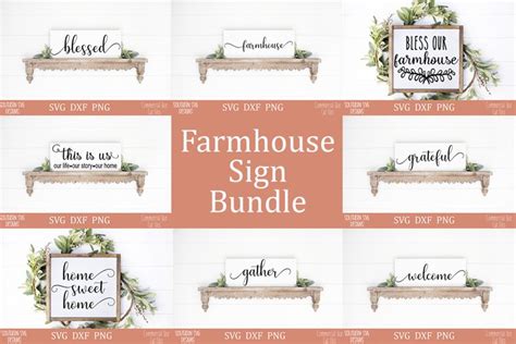 Download Farmhouse Sign Bundle Svg / Png Files Commercial Use DXF Files