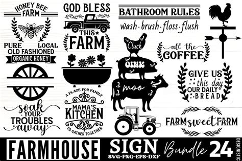 Download Farmhouse Sign Bundle Svg / Png Files Cut Files