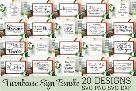 Download Farmhouse Sign Bundle Svg / Png Files Easy Edite