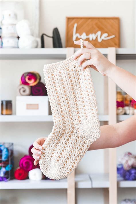 Farmhouse Stocking Crochet Pattern
