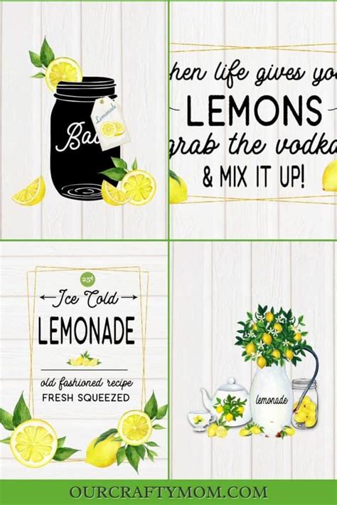 Farmhouse Style Free Lemon Printables