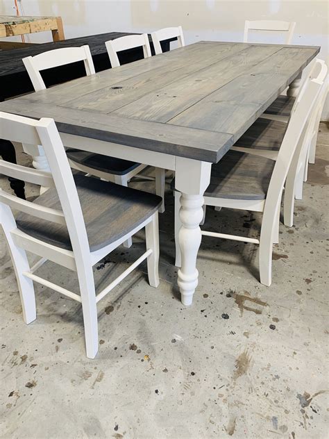 Farmhouse Table With 6 Chairs