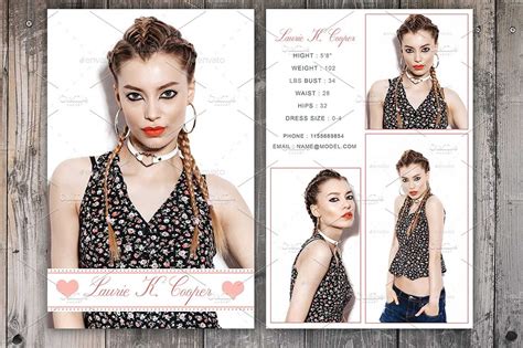 Fashion Modeling Comp Card Template Within Free Comp Card Template