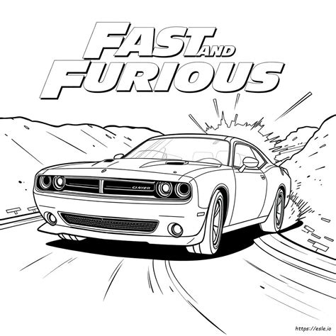 Fast And Furious 7 Dodge Charger Coloring Pages