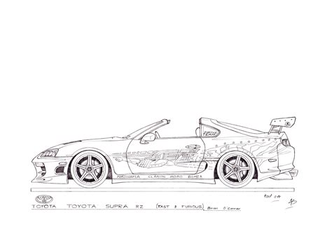 Fast And Furious Toyota Supra Coloring Pages