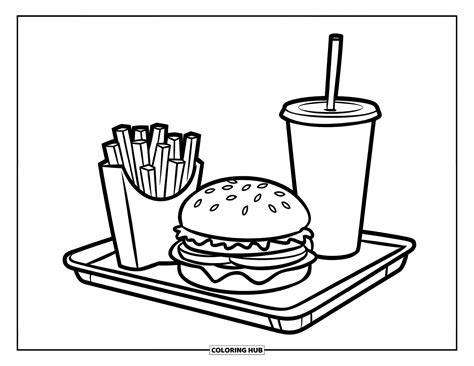 Fast Food Coloring Pages