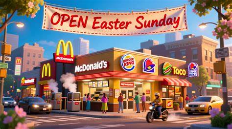 Fast Food Open On Easter Sunday