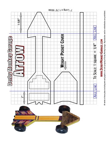 Fast Pinewood Derby Car Templates