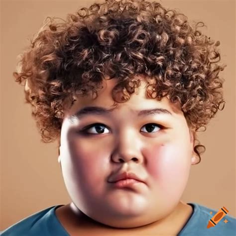 Fat Boy With Curly Hair