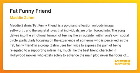 Fat Funny Friend Meaning