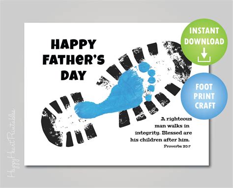 Father's Day Footprint Printable