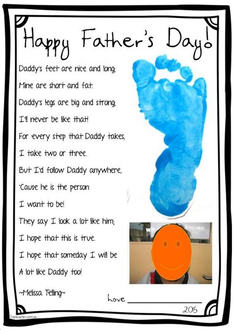 Father's Day Footprint Printable
