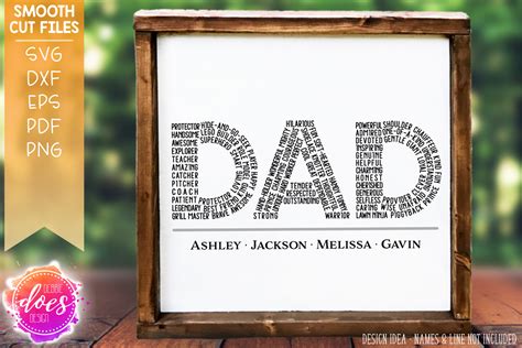 Download Father's Day Hand Word Art SVG File - SVG Design Commercial Use Free PSD Mockups