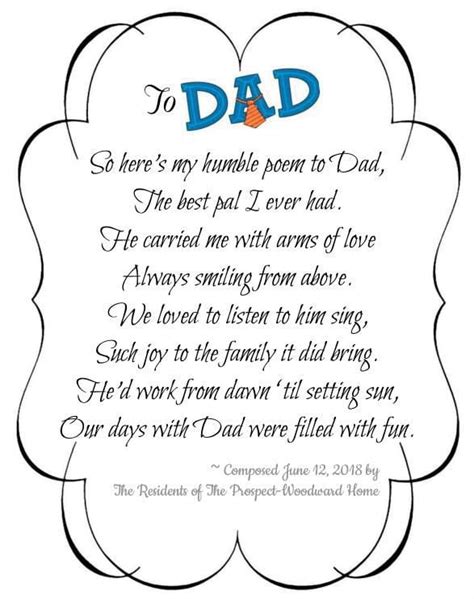Father's Day Poem Printables