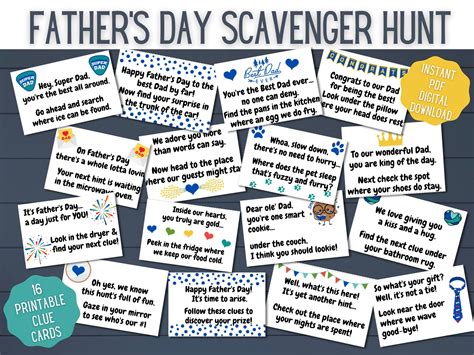 Father's Day Scavenger Hunt Printable