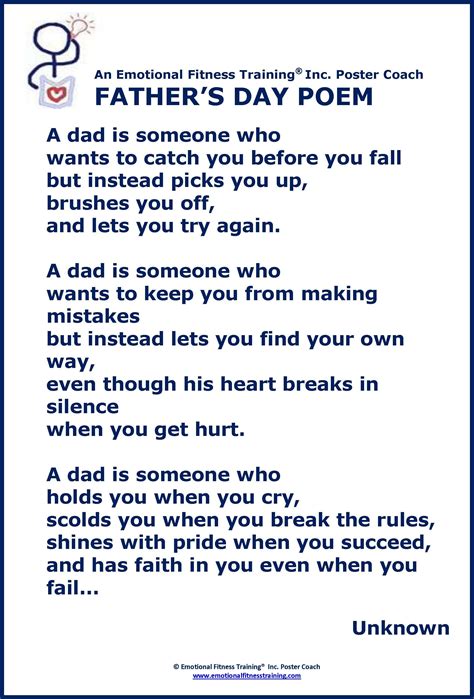 Fathers Day Poems Printable