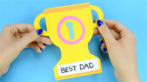 Fathers Day Trophy Card Template